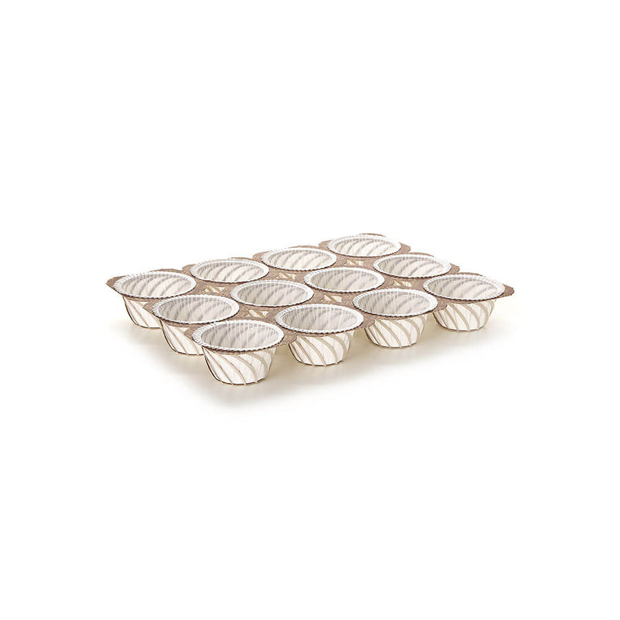 Novacart NTS-B 2 oz Paper Muffin Tray with Baskets, 12-Cup (3x4) – 200 Trays/Case