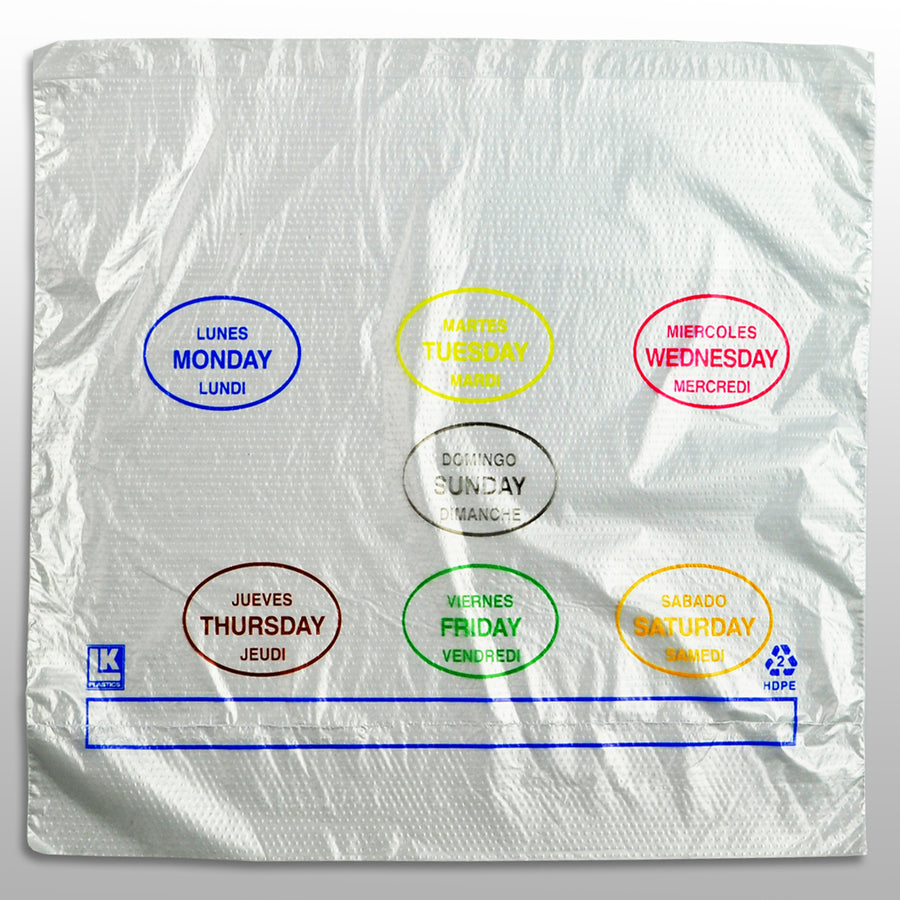 Portion Control Saddle Pack Printed All Days -7 colors- (10" x 8.5" + 2"LP + 2"FB 0.5 mil ) 2000/CS