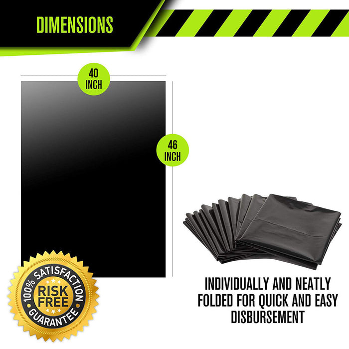 Aluf Plastics PG6-4660 Black Repro Gusseted Trash Bags (45 Gallon, 23x17x46) – 100/Case