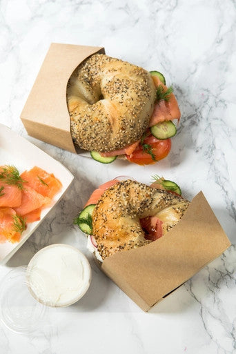 Kraft Bagel Box 2 oz – 4.7" x 4.7" x 1.75" (1000/Case)