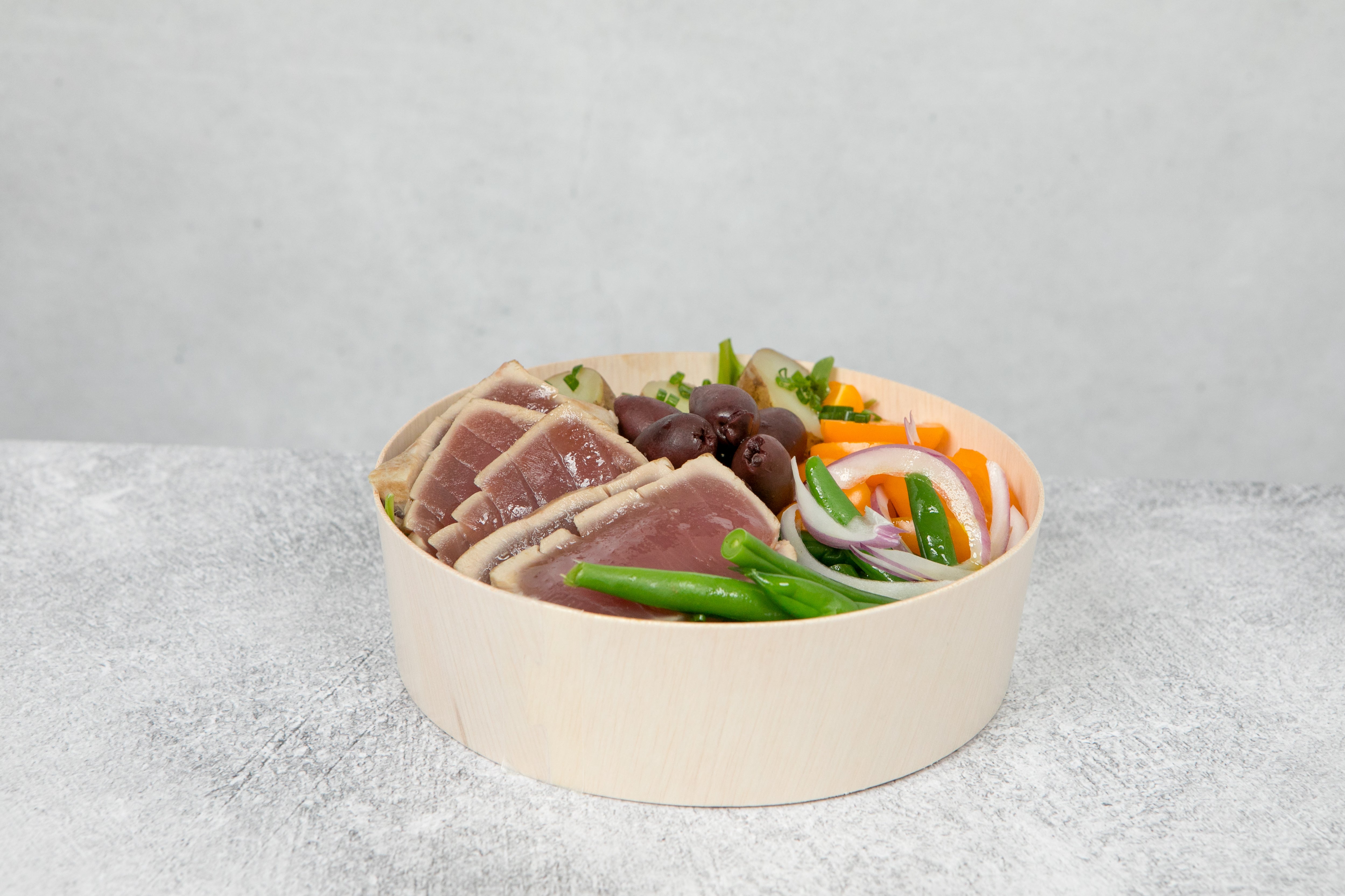 Round Wooden Bowl -24oz Dia:5.9in H:1.77in 100 Pcs/Cs