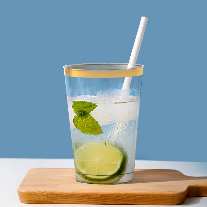 Clear Tumblers with Rim Design