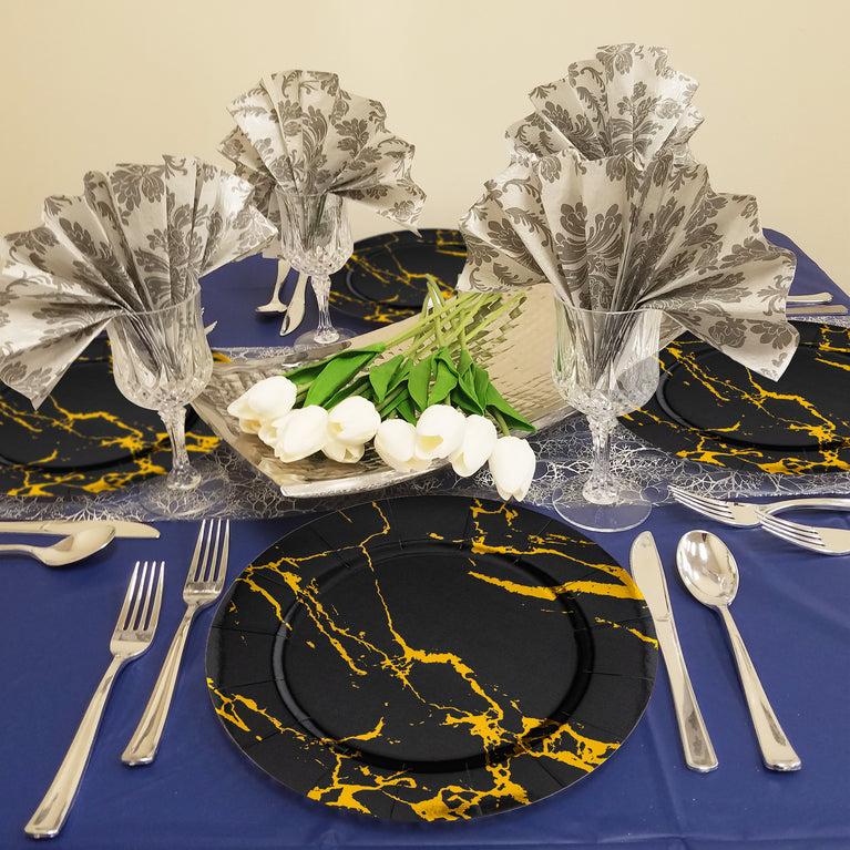 Round Disposable Paper Charger Plates