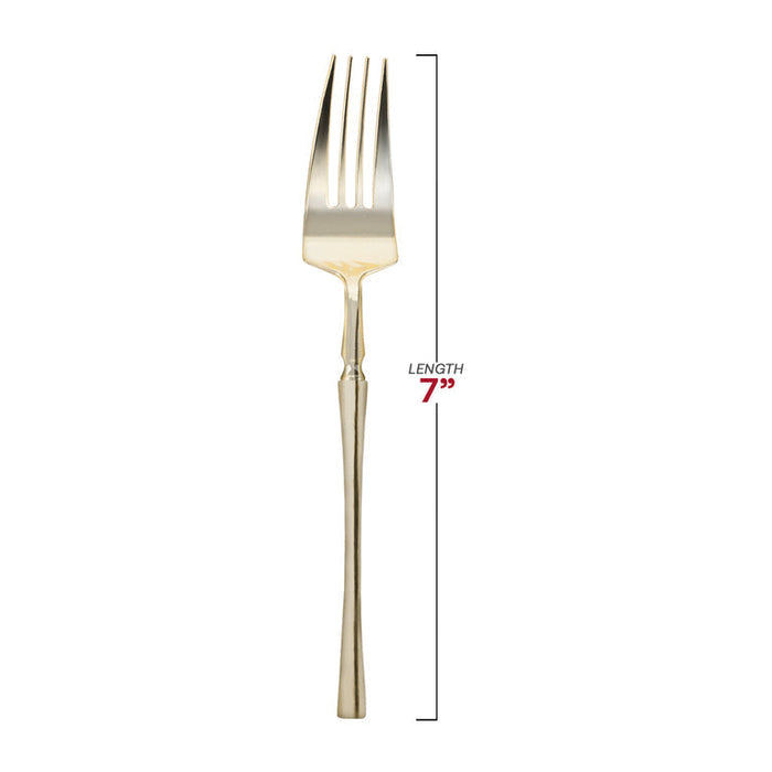 Shiny Gold Moderno Disposable Plastic Cutlery