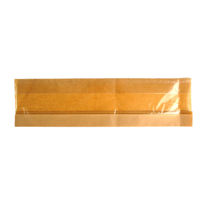 3.25" x 2" x 15" Kraft Sandwich Bag with Window – 500/Case