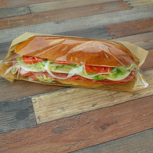 4.25" x 2.75" x 16.5" Kraft Sandwich Bag with Window – 500/Case
