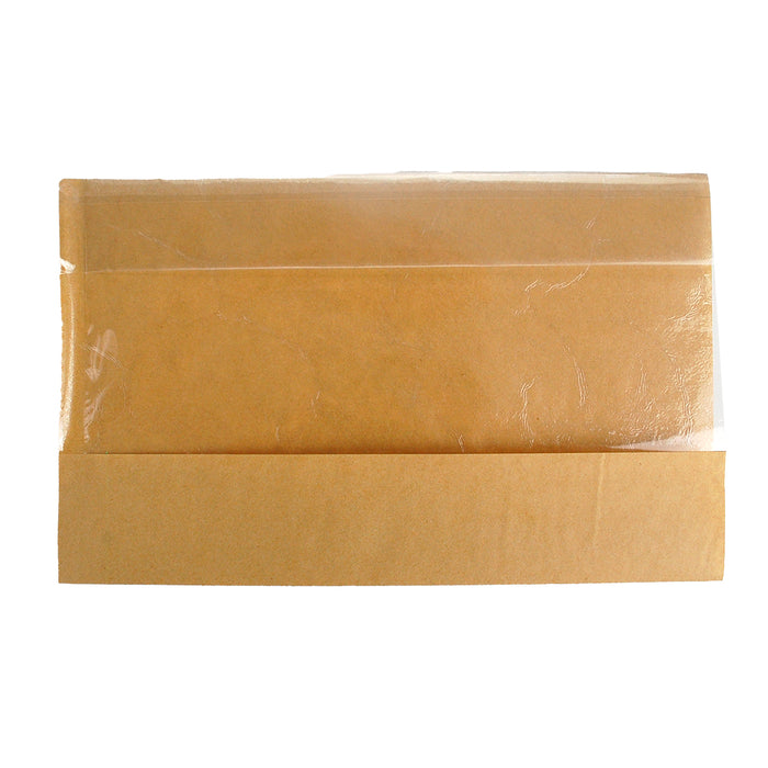 5.75" x 2.75" x 9.5" Kraft Sandwich Bag with Window – 500/Case