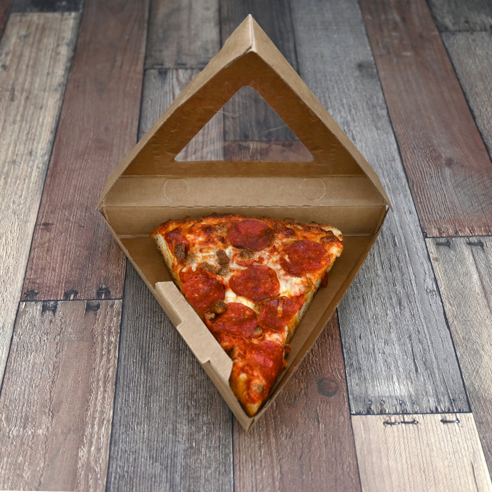 9" X 8.25" X 2" #ReadyFresh® Pizza Slice Container with Window, 300/CS