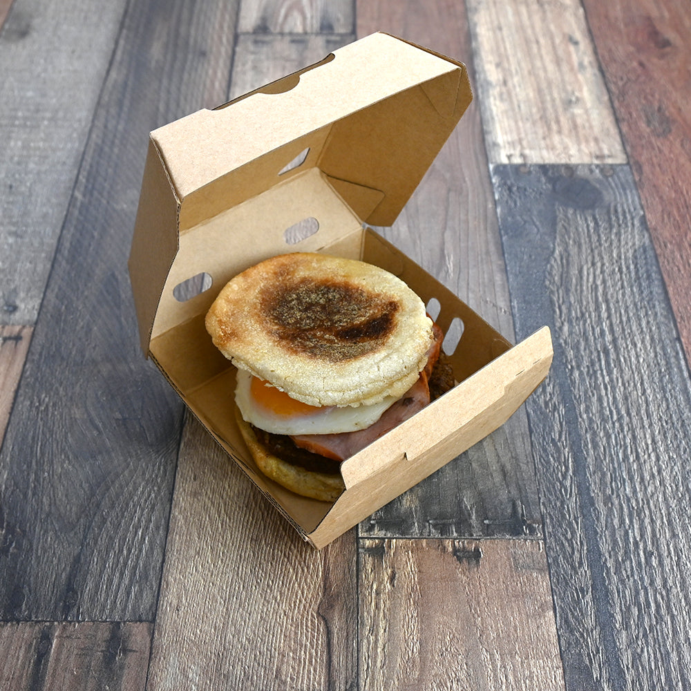 5.5" X 5" X 2.88" #ReadyFresh® Vented Hot Snack Container (Medium), 600/CS