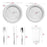White with Silver Hammered Rim Round Plastic  Disposable Dinnerware Set – Elegant Plastic Plates for Events