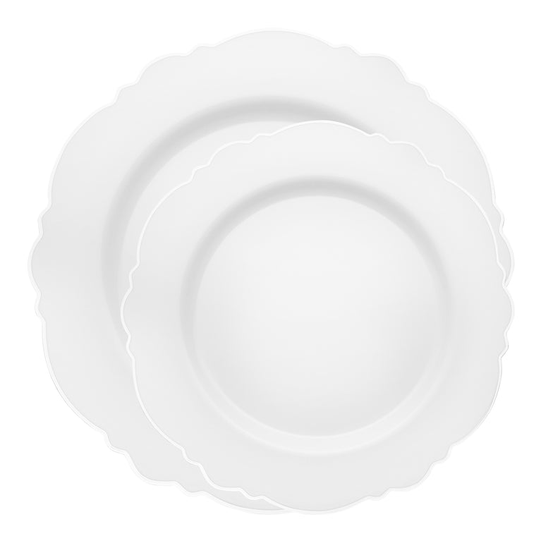 Round Blossom Disposable Plastic Plates