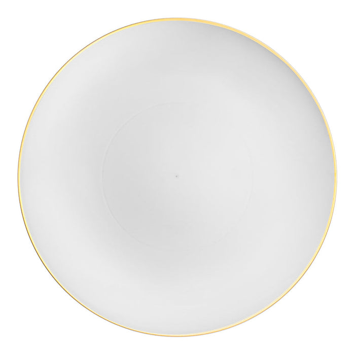 Organic Round With Gold Rim Disposable Plates