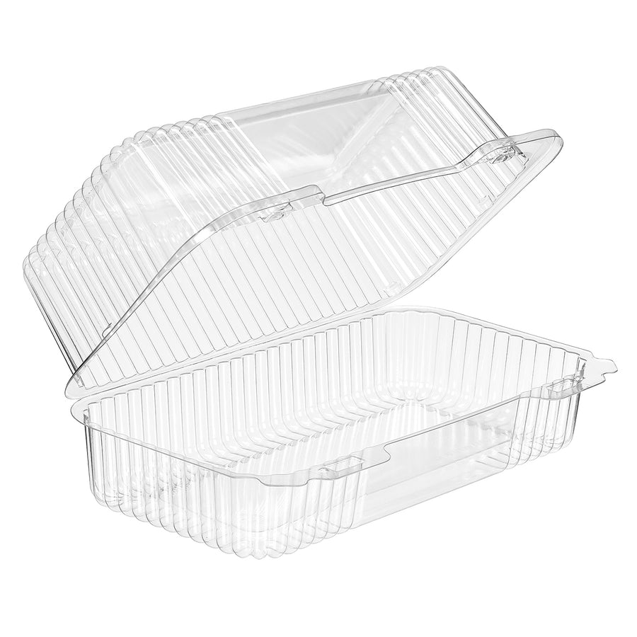 SLP38D clear hinged deep container, 78oz rectangular clamshell with barlock closure, 200 per case