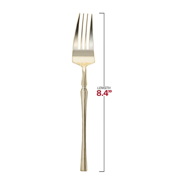 Shiny Gold Moderno Disposable Plastic Cutlery