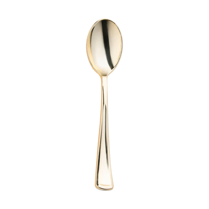 Shiny Metallic Gold Disposable Plastic Cutlery
