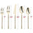 Shiny Gold Moderno Disposable Plastic Cutlery