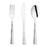 Silver Hammered Design Disposable Plastic Cutlery