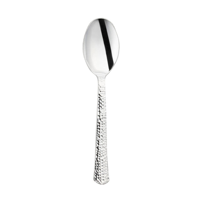 Silver Hammered Design Disposable Plastic Cutlery