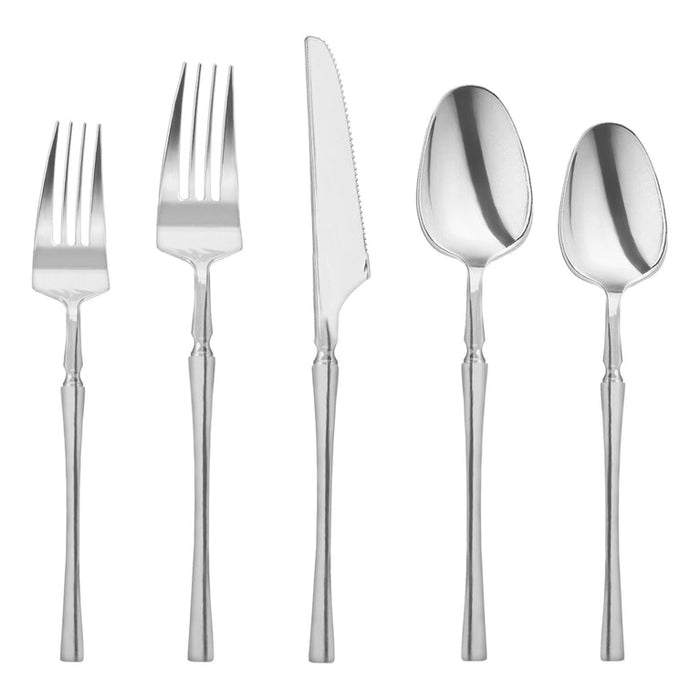 Shiny Silver Moderno Disposable Plastic Cutlery
