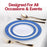 White with Gold Spiral on Blue Rim Plastic Plates