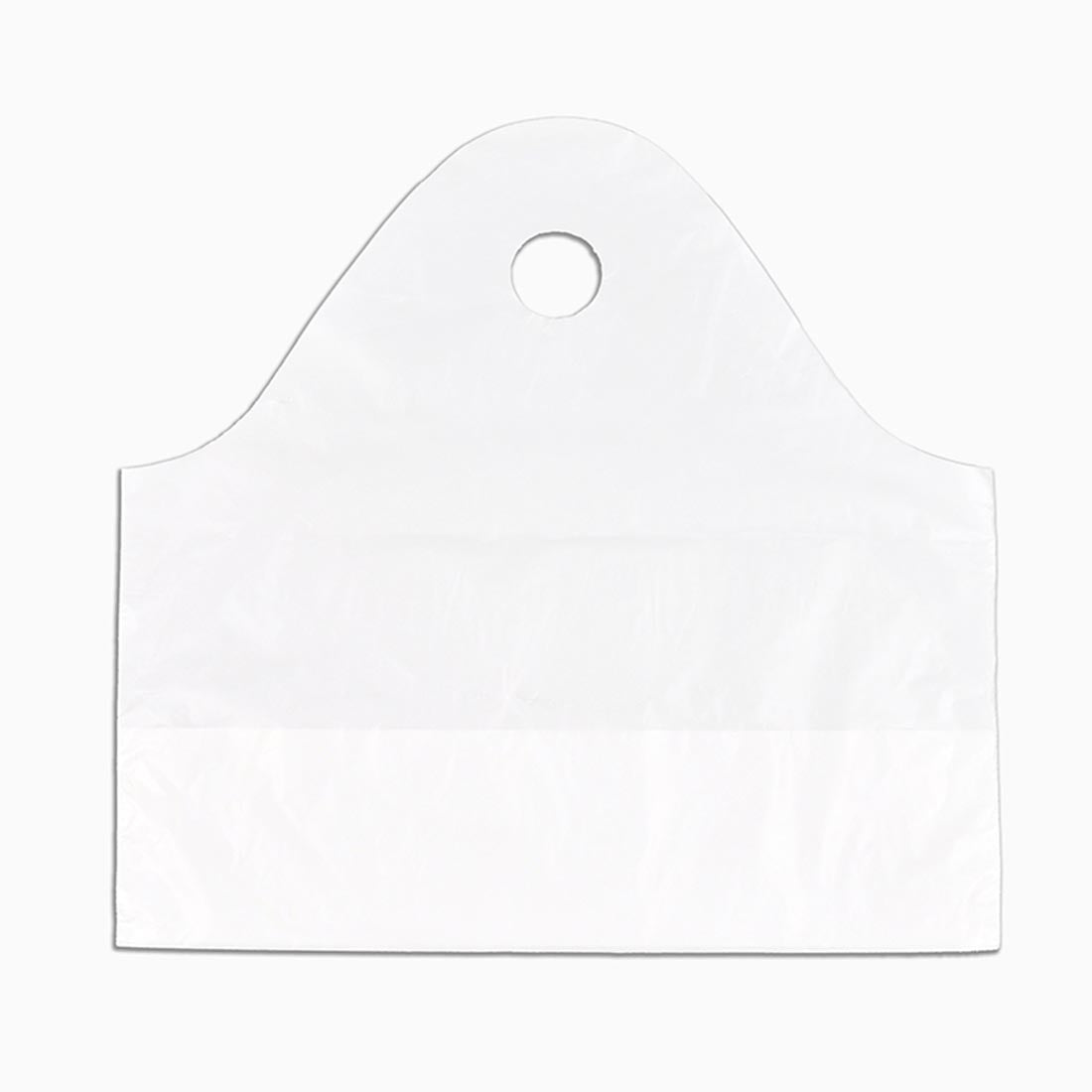 19" x 18" + 9.5"BG 1.25 mil Unprinted White Take Out Bag w/ Wave Top Handle, 500/CS