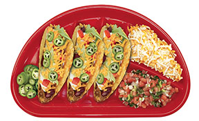 Assorted Fiesta Taco Plates — Reusable Taco Holders | 12/Case