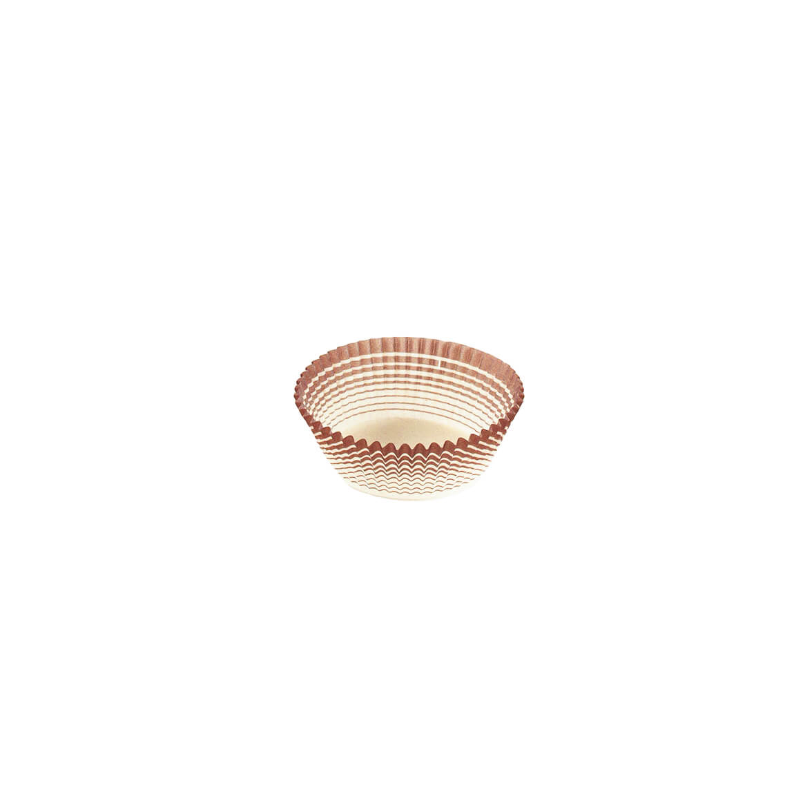 Novacart #6 Solid Brown Round Paper Pastry & Candy Cup – 1-3/4" x 7/8" – 2,000/Case