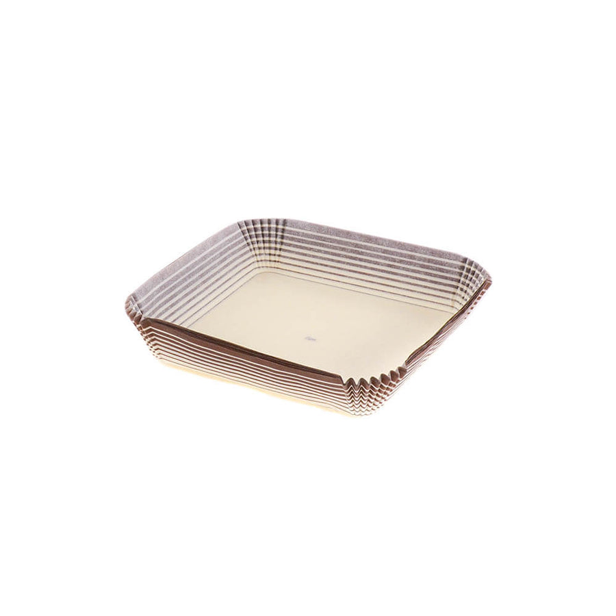 Novacart #2Q Solid Brown Square Paper Pastry Cup (FSC) – 3-3/4" x 3-3/4" x 1" – 3,000/Case