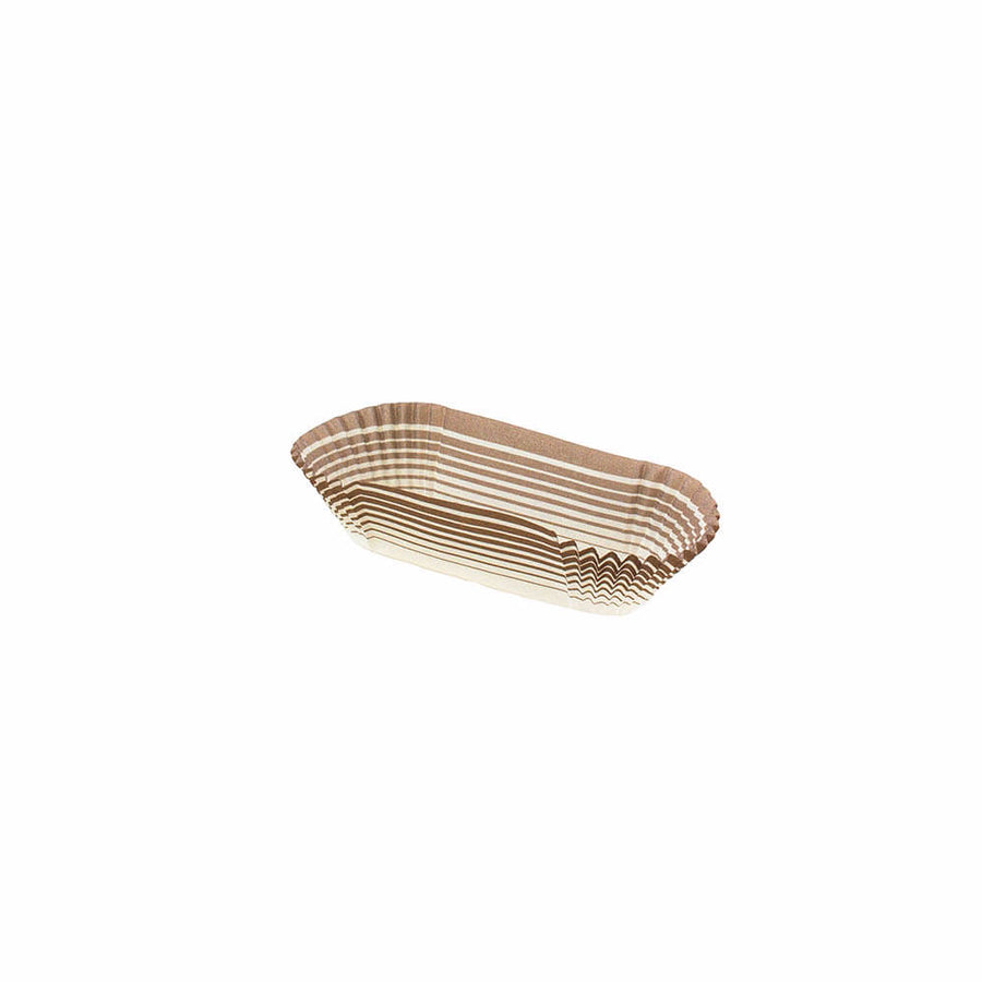 Novacart #13 Gold Oval Paper Pastry Cup (1000 Line) – 3" x 1" x 1-1/16" – 2,000/Case