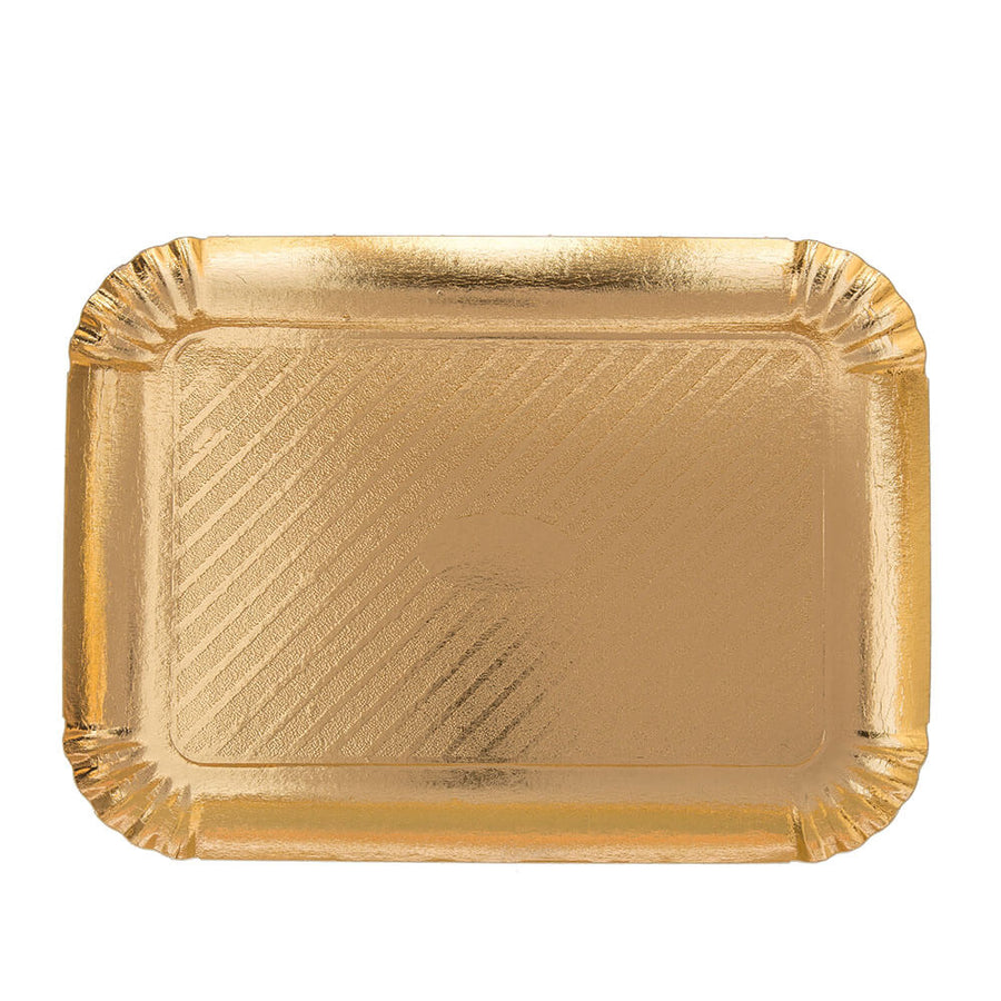 Novacart #9 Gold Rectangular Pastry Tray – 13-3/8" x 18-1/4" – 75/Case