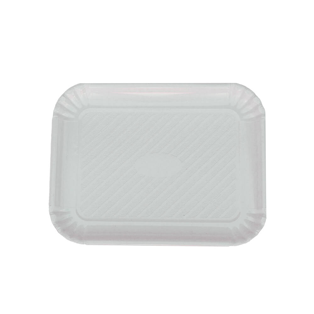 Novacart #4 White Rectangular Pastry Tray – 8" x 11-3/16" – 200/Case