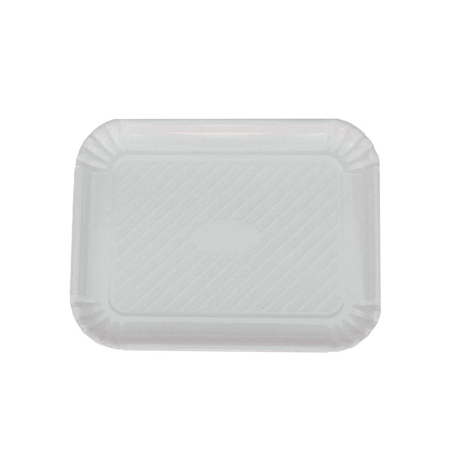 Novacart #4 White Rectangular Pastry Tray – 8" x 11-3/16" – 200/Case