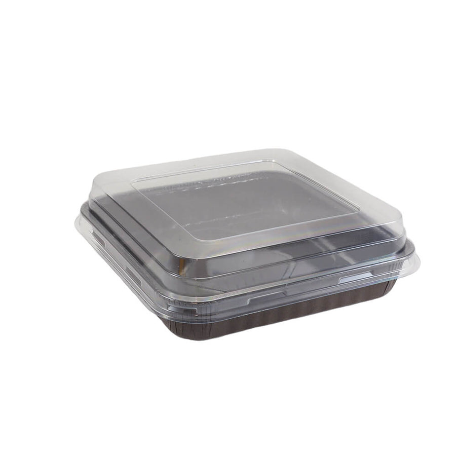 Novacart Clear PET Tall Dome Lid for OP 175x175 (8x8) Mold – 8-3/8" x 8-3/8" – 250/Case