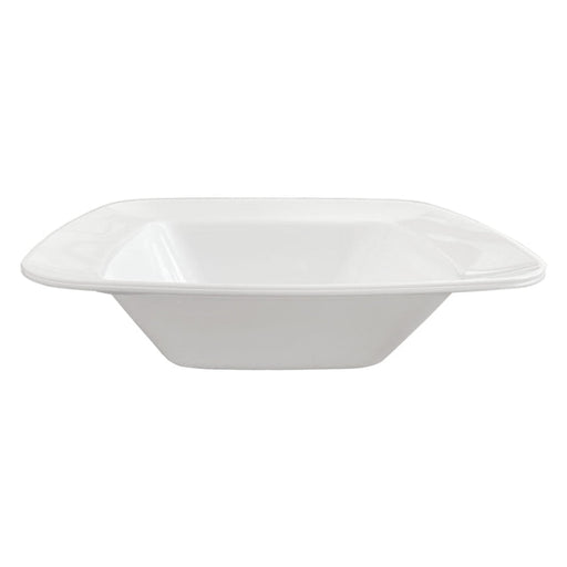 12 oz. Solid White Rounded Square Plastic Soup Bowls (120 Bowls)