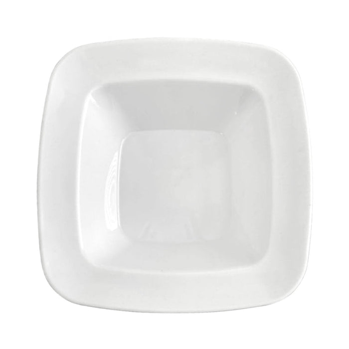 12 oz. Solid White Rounded Square Plastic Soup Bowls (120 Bowls)