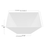 128oz Square Disposable Plastic Serving Bowls- 24/CS (White & Clear)