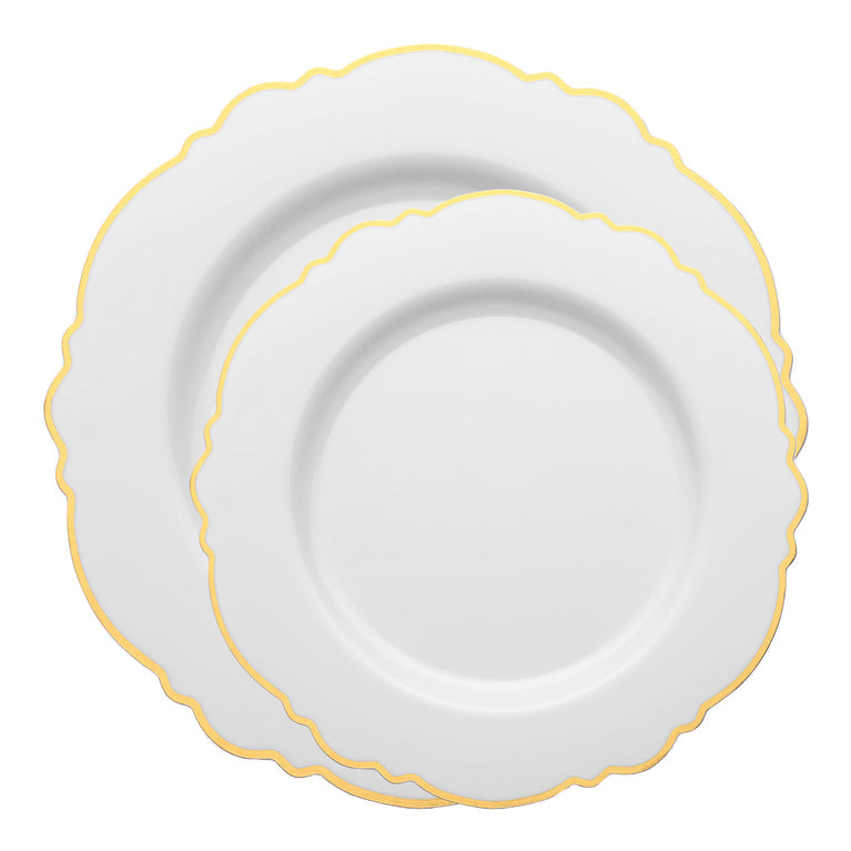 Round Blossom Disposable Plastic Plates