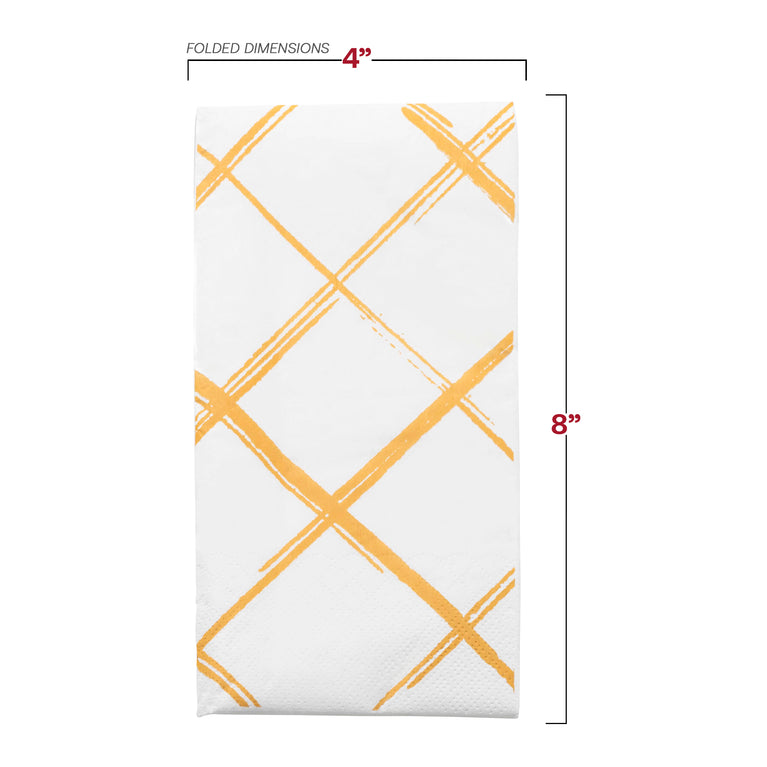 Durable White with Diamond Paper Dinner Napkins