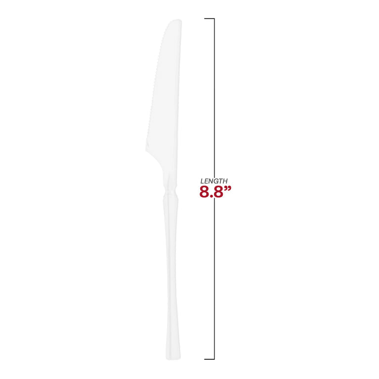 White Moderno Disposable Plastic Cutlery