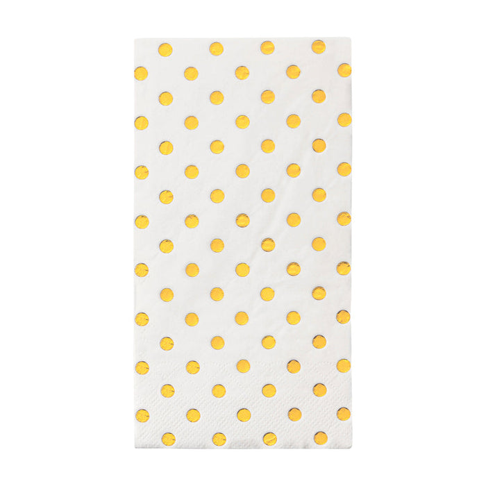 Durable White with Dots Paper Dinner Napkins