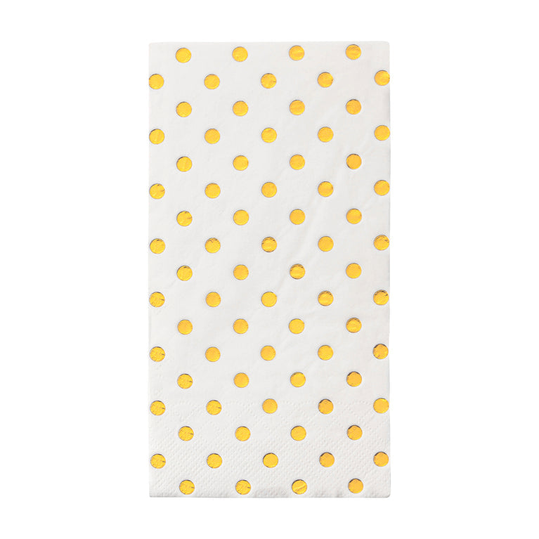 Durable White with Dots Paper Dinner Napkins