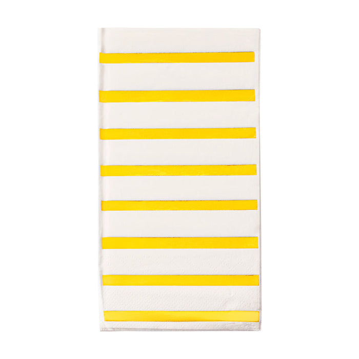 Durable White with Stripes Paper Dinner Napkins