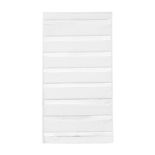 Durable White with Stripes Paper Dinner Napkins