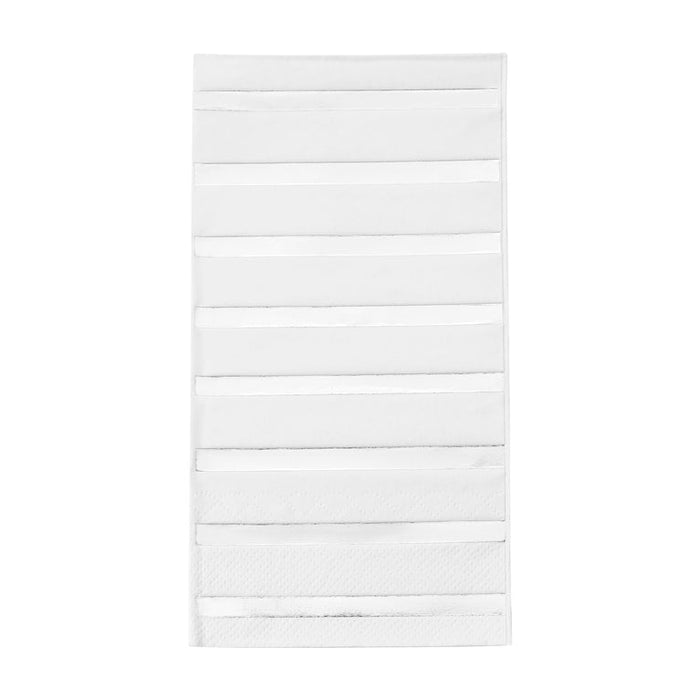 Durable White with Stripes Paper Dinner Napkins
