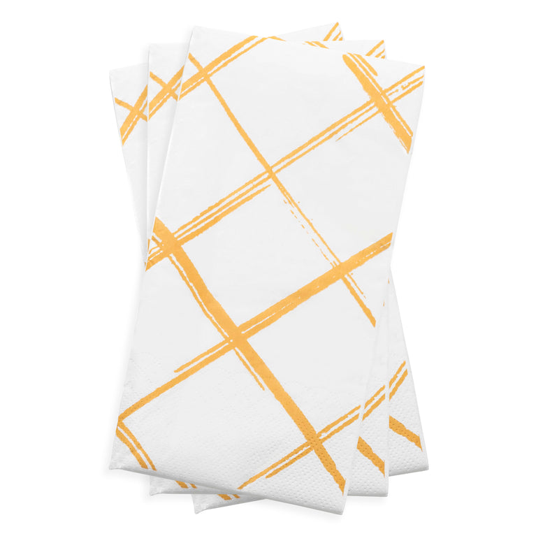 Durable White with Diamond Paper Dinner Napkins