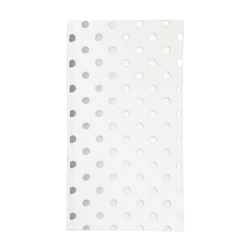 Durable White with Dots Paper Dinner Napkins