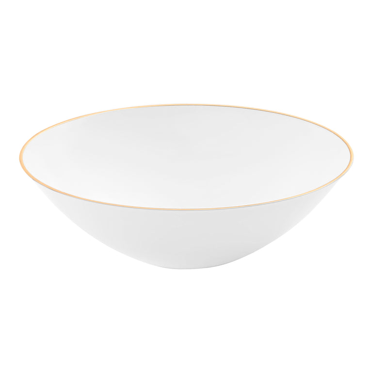 Organic Round With Gold Rim Bowls