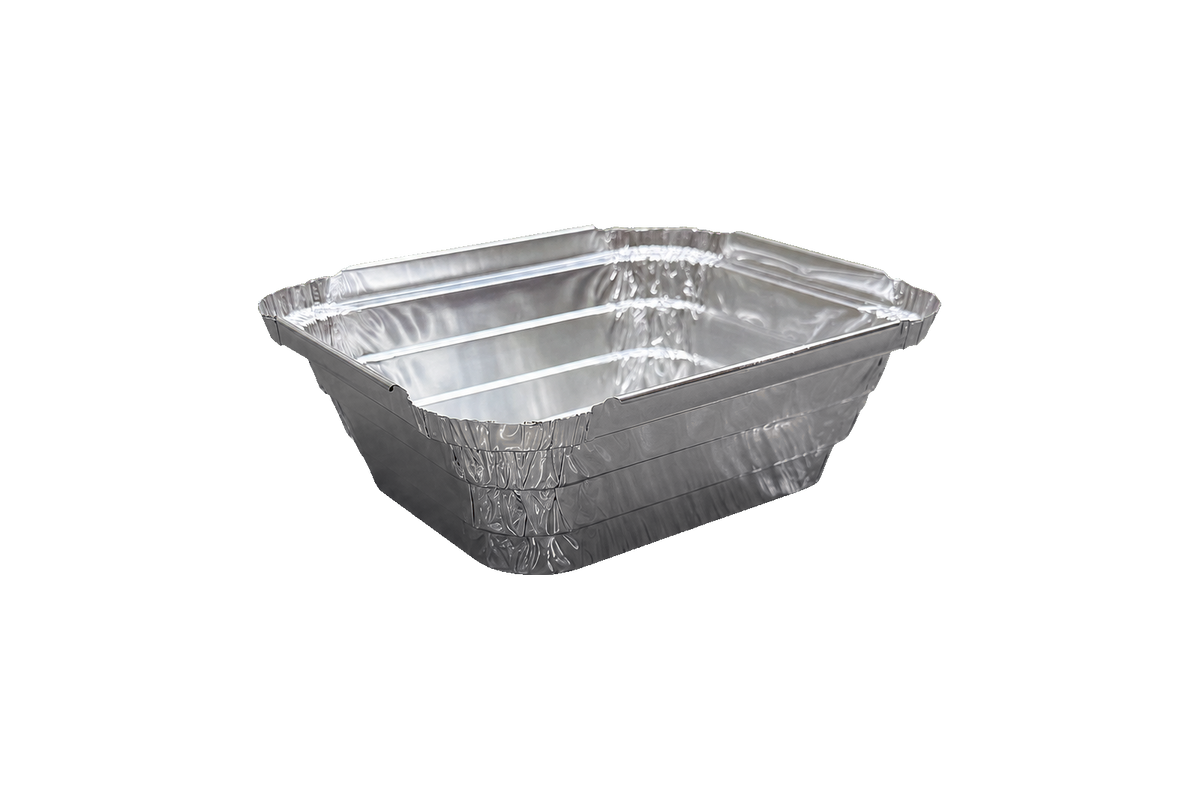 Smart USA BL100 1 lb Oblong Aluminum Foil Take-Out Pans - Made in USA