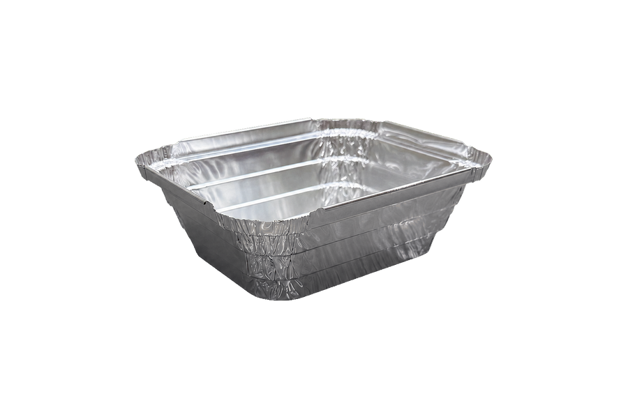 Smart USA BL100 1 lb Oblong Aluminum Foil Take-Out Pans - Made in USA