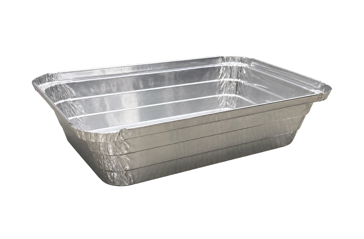 Smart USA BL225 2.25 lb Oblong Aluminum Foil Take-Out Pans - Made in USA